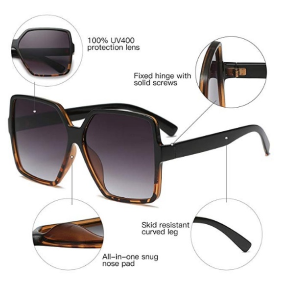 Sunglasses for Women Men Flat Top Fashion Shades